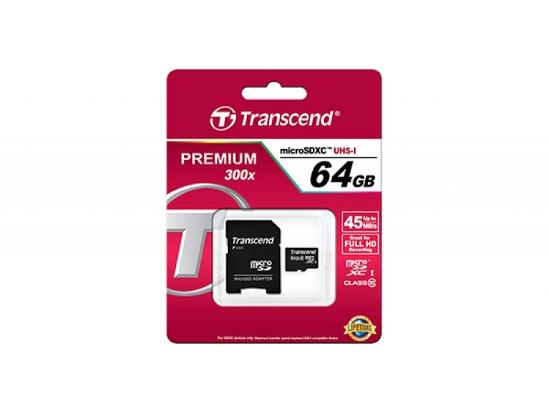 Ã¢â‚¬Â¢ 64GB microSD w/ adapter Class10 Ã¢â‚¬Â¢ Lesegeschwindigkeit: Bis zu 45 MB/s