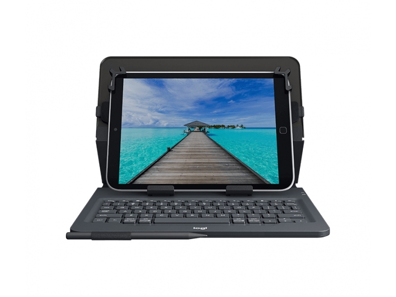 Logitech Universal Folio with integrated keyboard for 9-10 inch tablets QWERTZ Tedesco Bluetooth Nero