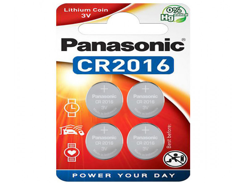 Panasonic Batteria al litio CR2016 3V Blister (confezione da 4) CR-2016EL/4B