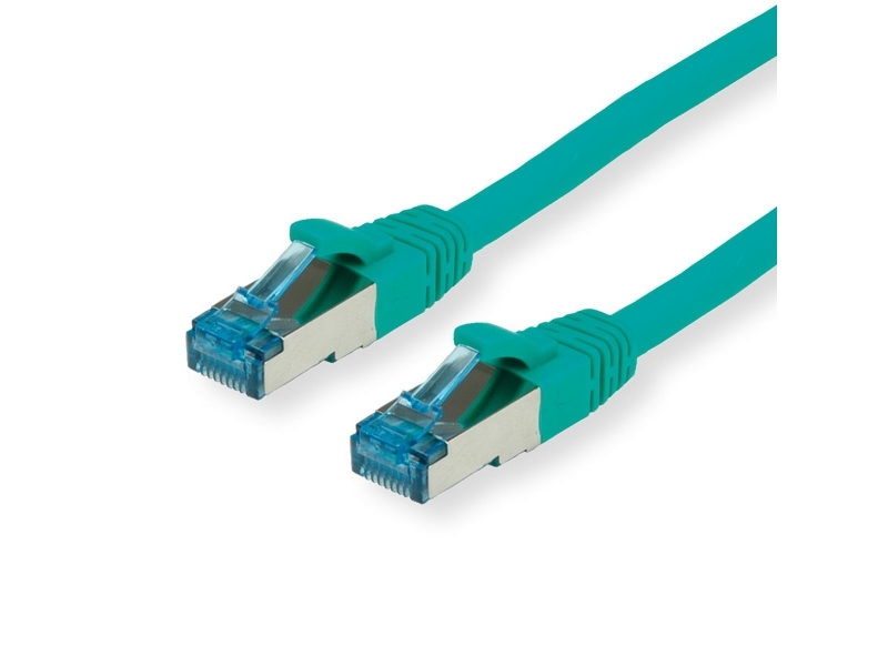 Value 1m S/FTP Cat.6a cavo di rete Verde Cat6a S/FTP [S-STP] (VALUE S/FTP [PiMF] PatchCord Cat6a. CU. Green 1.0m)