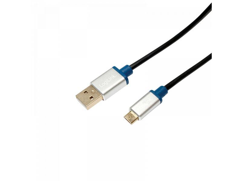 LOGILINK - Premium USB 2.0 USB-A maschio a Micro-B maschio 1m (BUAM210)