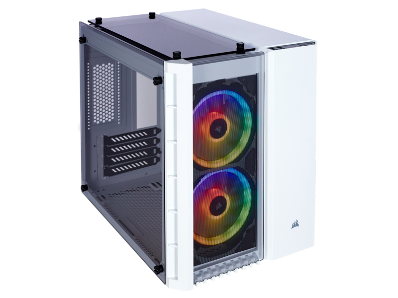 CORSAIR Crystal Series 280X RGB TÃƒÆ’Ã‚Â¥rn Micro-ATX Ingen strÃƒÆ’Ã‚Â¸mforsyning Hvid