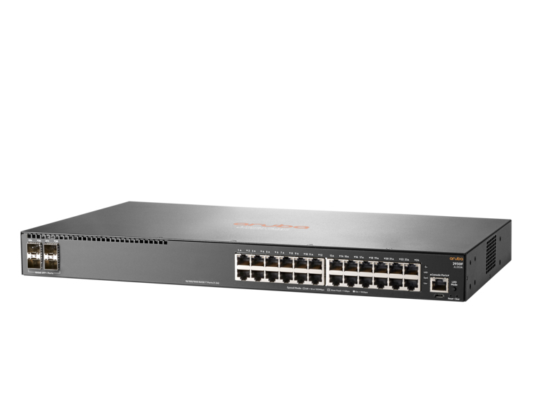 HPE Aruba 2930F 24G 4SFP+ - Switch - L3 - gestito - 24 x 10/100/1000 + 4 x 1 Gigabit / 10 Gigabit SFP+ (uplink) - montabile su