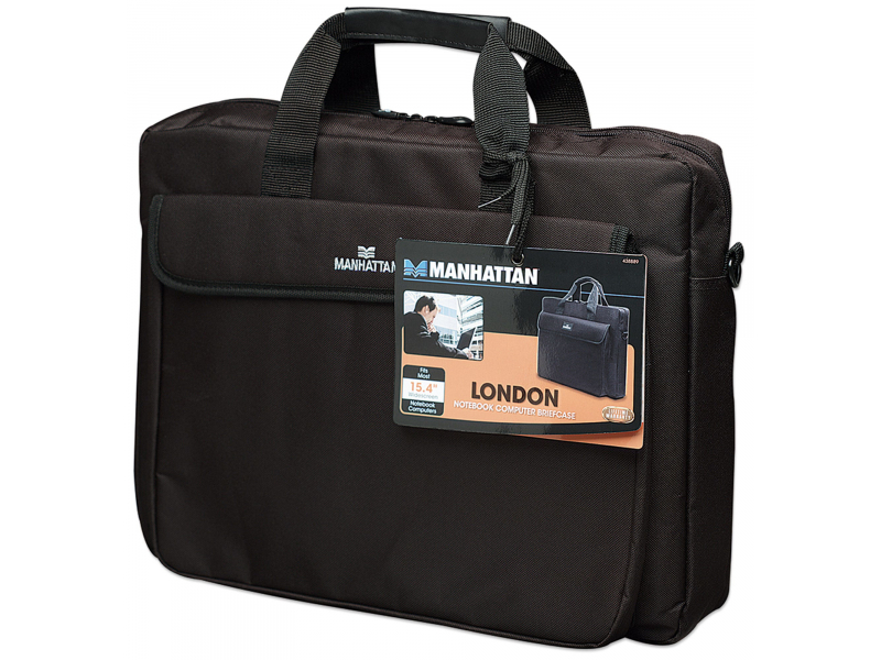Manhattan 438889 borsa per laptop 39,6 cm (15.6") Valigetta ventiquattrore Nero