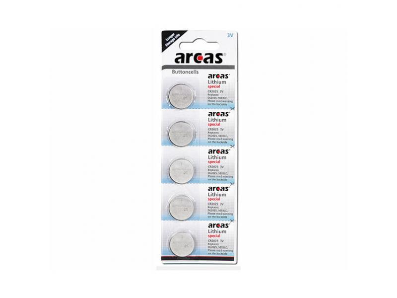 Batteria ARCAS Litio CR2025 (5 pz.)