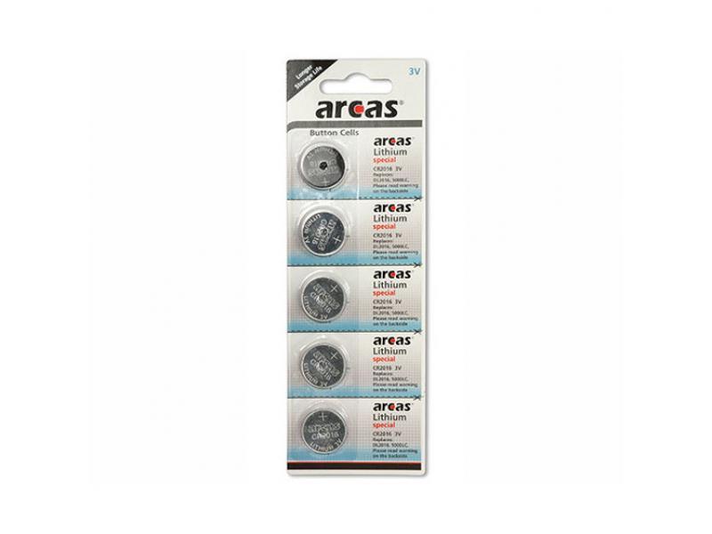 Batteria ARCAS Litio CR2016 (5 pz.)
