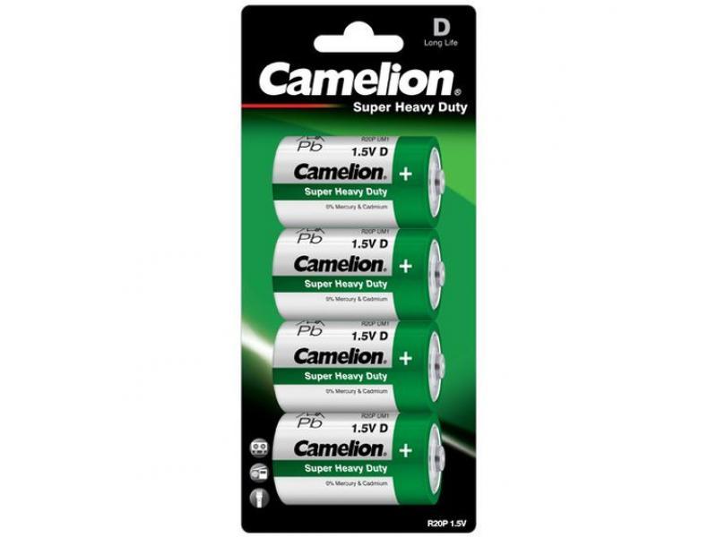Batteria Camelion Super Heavy Duty Verde Mono D LR20 (4 pz.)