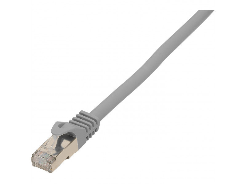Patchk.CAT7/6a S/FTP 0,25 m grigio RJ45 privo di alogeni (LSZH) 75511-0,25