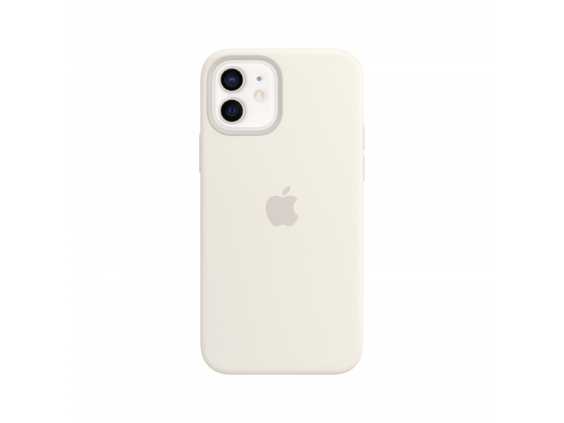 iPhone 12 12 Pro Silicone Case with MagSafe - White