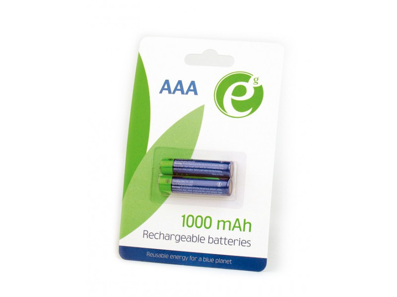 Batteria EnerGenie Ni-MH AAA 1000mAh confezione da 2 EG-BA-AAA10-01