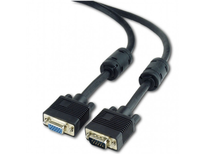 CableXpert Premium VGA-Ext.HD15M/HD15F con 2 ferriti 10M CC-PPVGAX-10M-B