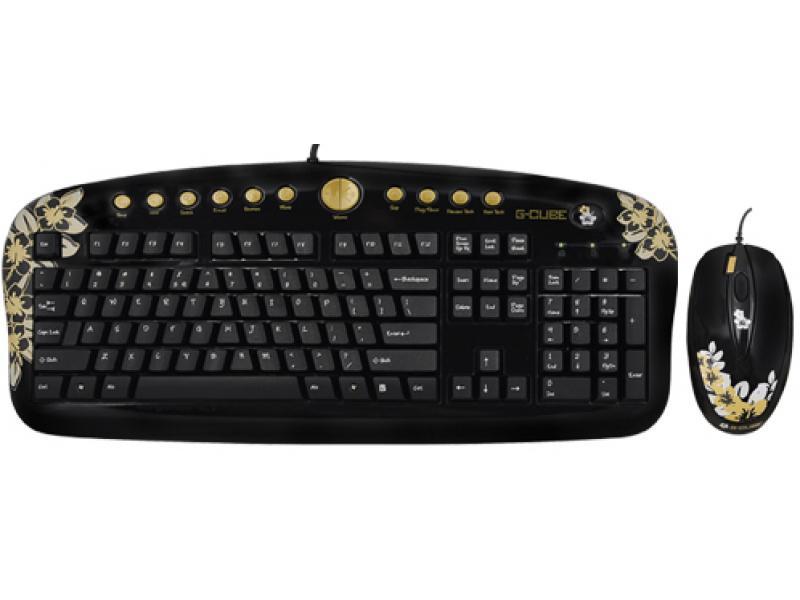 G-Cube Multimedia Golden Sunset Tastiera Mouse Desktop Set A4-GKSA