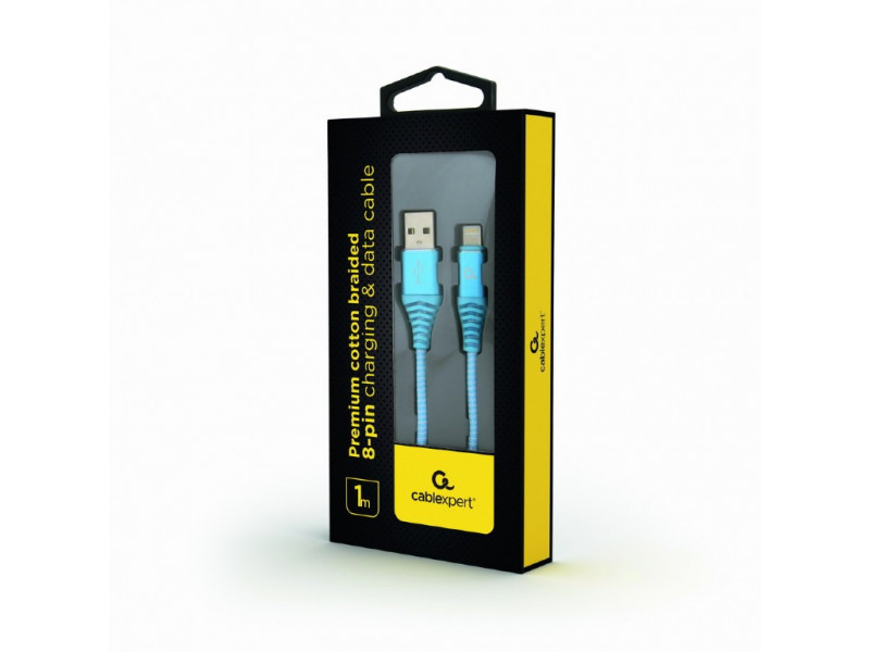 Cavo di ricarica a 8 pin CableXpert 1 m turchese CC-USB2B-AMLM-1M-V