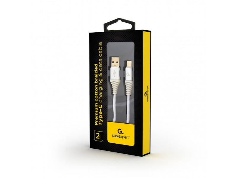 Cavo USB Type-C CableXpert con connettori in metallo 2 m CC-USB2B-AMCM-2M-BW2