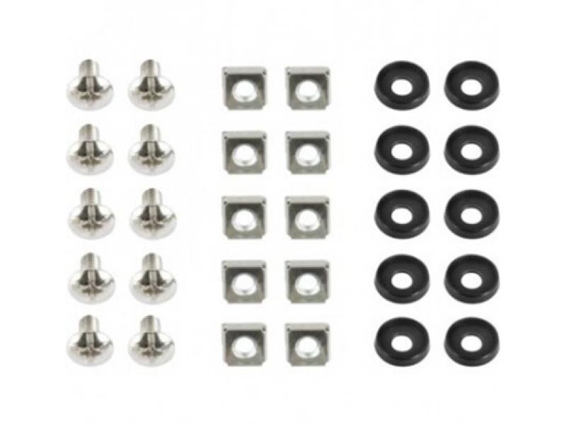 Gembird 19\'\' set di montaggio su rack (bullone, dado, rondella) set da 50 pezzi 19A-FSET-02