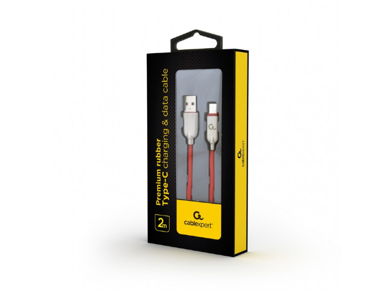 Cavo di ricarica USB CableXpert Type-C 2m rosso CC-USB2R-AMCM-2M-R