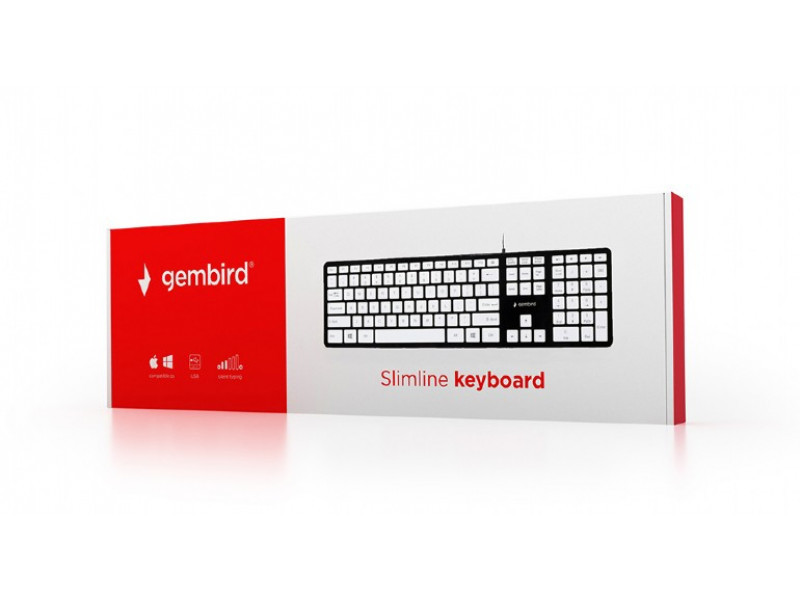 Disposizione dei tasti Gembird Chocolate Keyboard USA nero/bianco KB-MCH-02-BKW