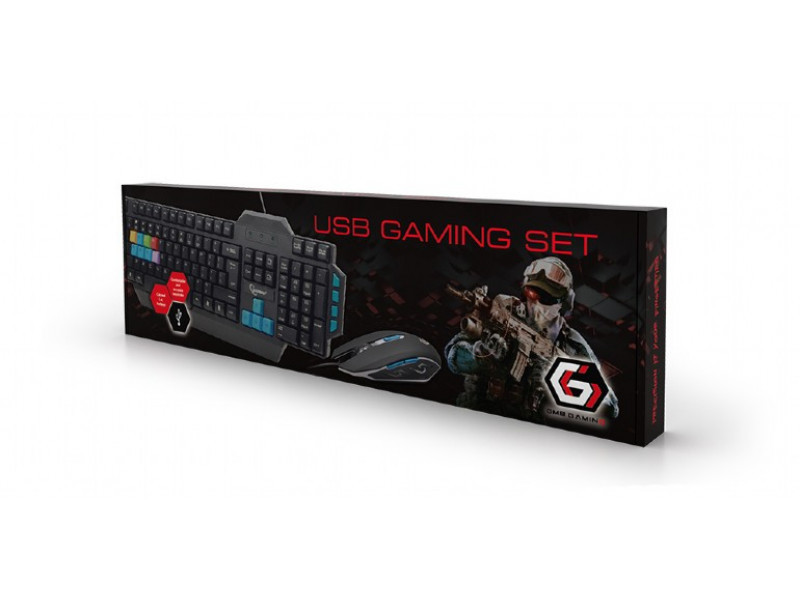 Set tastiera e mouse da gioco USB Gembird KBS-UMG-01-DE