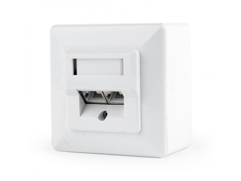 Scatola Cblexpert schermata Cat6 montata su superficie con 2 connessioni MWS-2S6-01