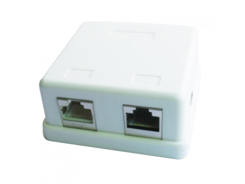 Presa di connessione LAN CableXpert 2 porte su intonaco NCAC-HS-SMB2