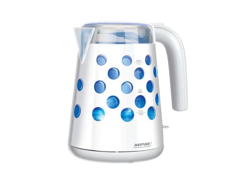 Bollitore senza fili MPM 1,7l bianco-blu MCZ-86