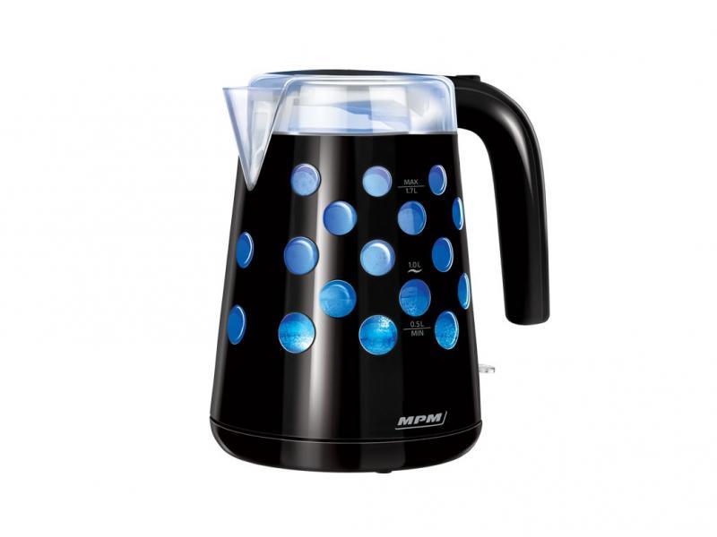 Bollitore senza fili MPM 1,7l nero-blu MCZ-86/C