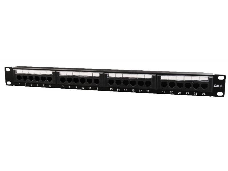 Pannello patch CableXpert Cat.6 24 porte con gestione cavi posteriore. NPP-C624CM-001