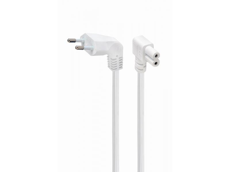 Cavo di alimentazione CableXpert (C7) con angolato. Connessioni 1 m PC-184L-VDE-2.5M-W