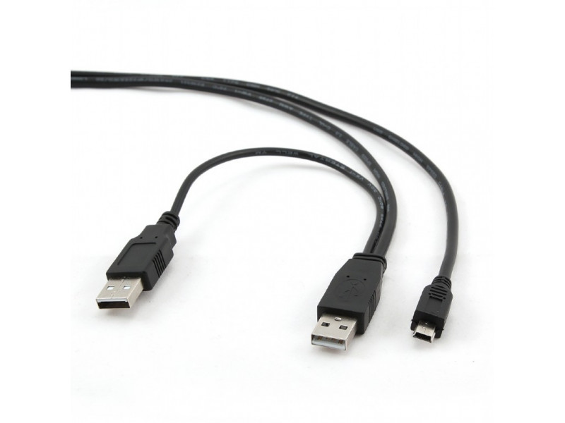 Cavo adattatore da doppia USB A a mini USB CableXpert 0,9 m CCP-USB22-AM5P-3