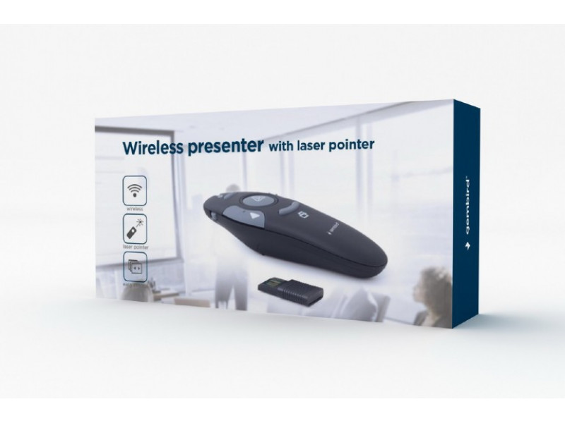 Assistente di presentazione wireless Gembird con puntatore laser WP-L-01