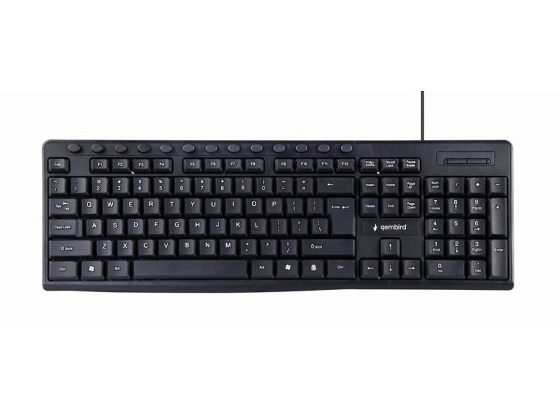 Tastiera multimediale Gembird USB layout USA nera KB-UM-107