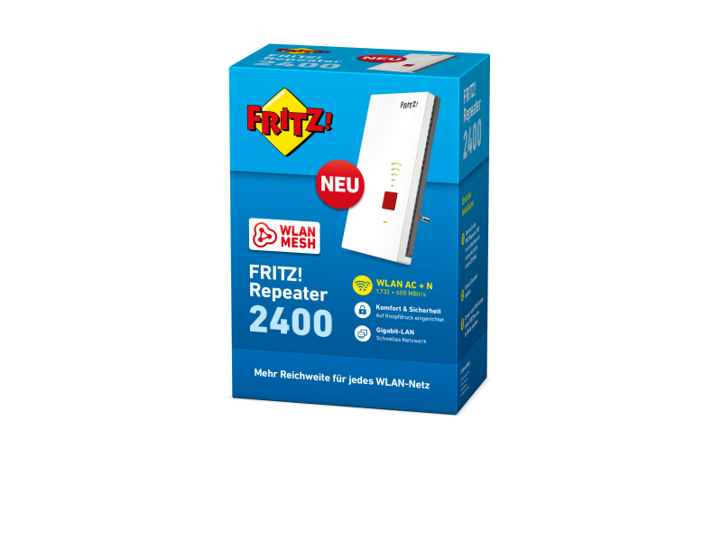 FRITZRepeater 2400 Ripetitore di rete 1733 Mbit/s Bianco
