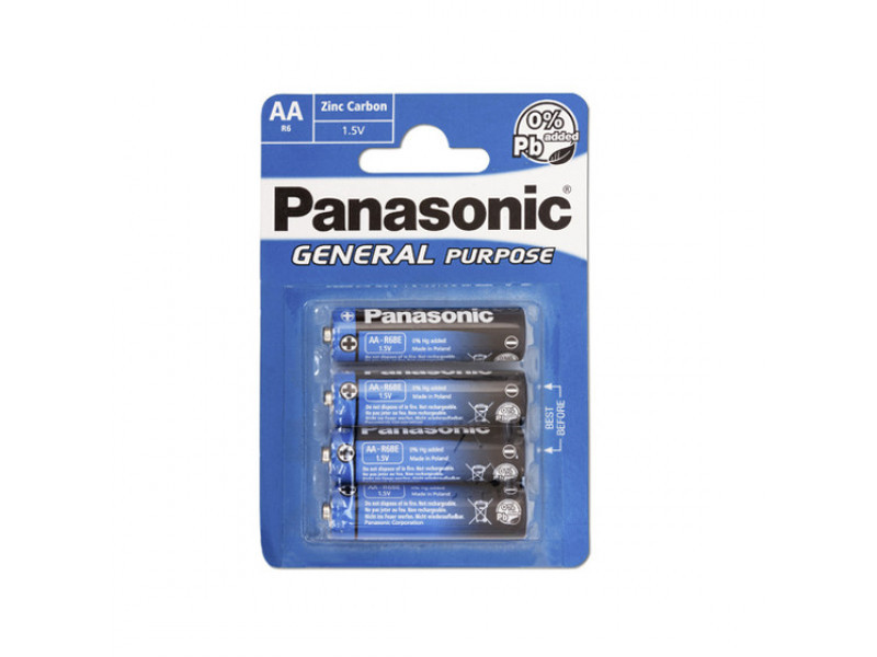 Batteria Panasonic (blu) General R6 Mignon AA (4 pz.)