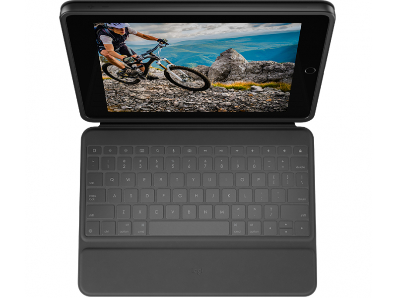 Logitech Rugged Folio QWERTZ Tedesco Smart Connector Grafite