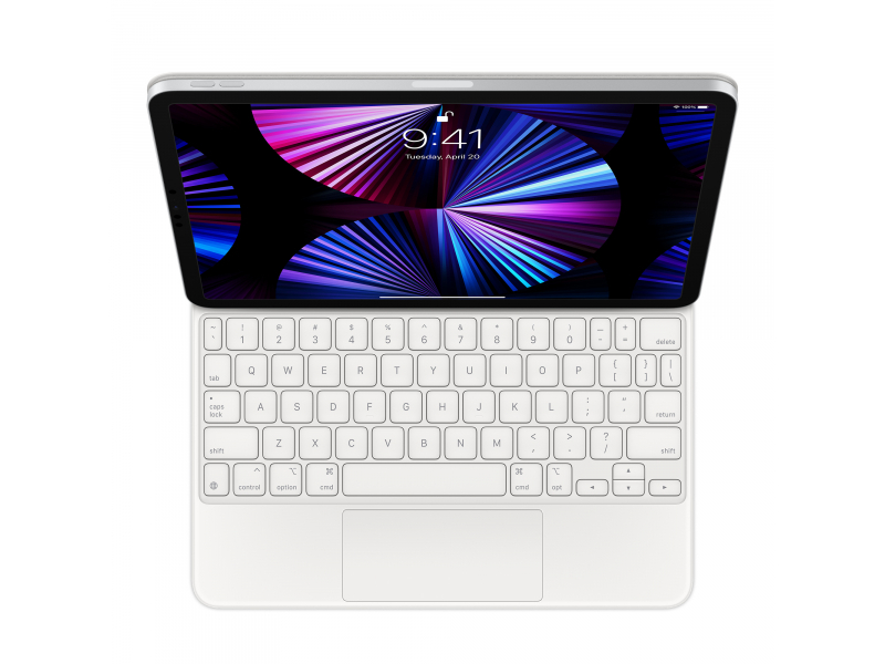 Apple MJQJ3LB/A tastiera per dispositivo mobile Bianco QWERTY Inglese US (Apple Magic Keyboard - Keyboard and folio case - with