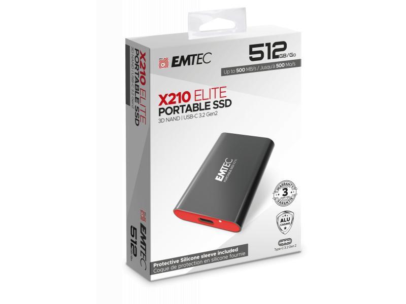 EMTEC SSD 512GB 3.2 Gen2 X210 Blister SSD portatile ECSSD512GX210