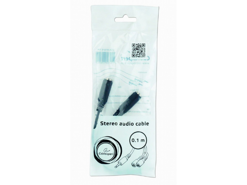 CableXpert CAVO AUDIO SPLITTER 3.5MM/10CM BIANCO CCA-415-0.1M