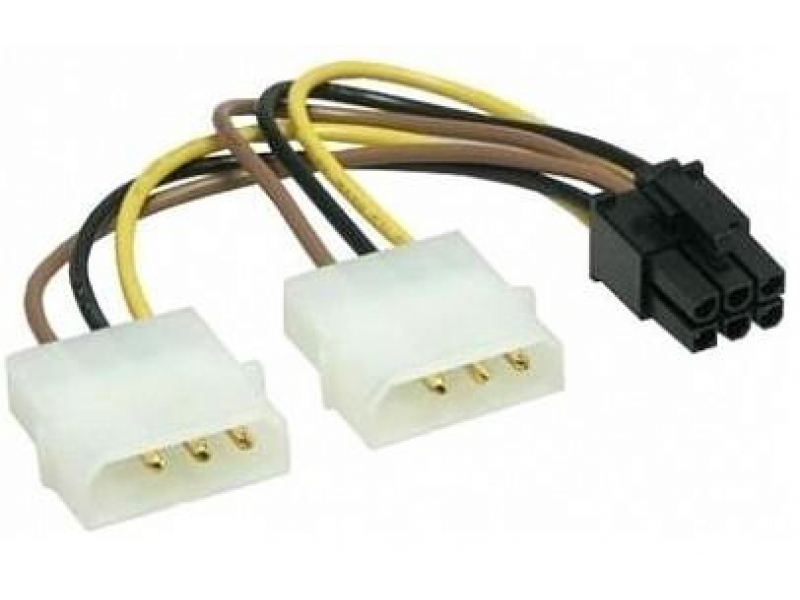 CableXpert Molex (4 pin) - PCI-E (6 pin) - Maschio/Femmina CC-PSU-6