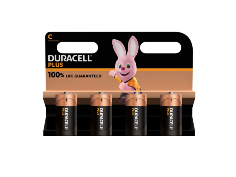 Duracell Plus C Size 4 Pack