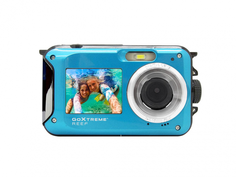 Fotocamera subacquea Easypix GoXtreme REEF con doppio display (blu)