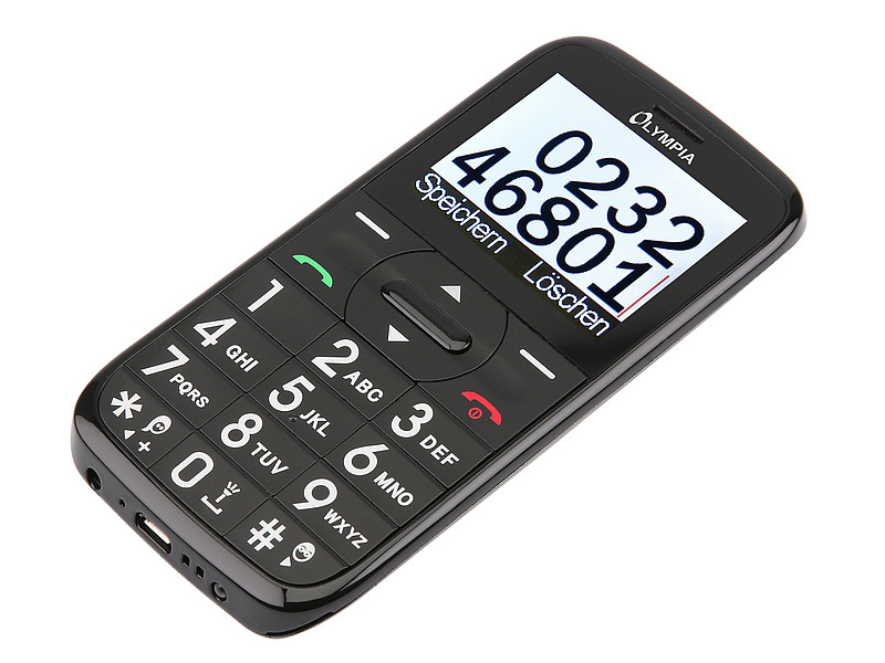 Olympia Happy II Dual SIM nera, con 3 cover intercambiabili - 2213