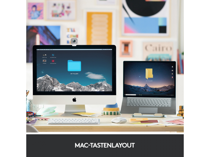 Logitech MX Keys Mini For Mac Minimalist Wireless Illuminated Keyboard tastiera Ufficio Bluetooth QWERTZ Tedesco Grigio