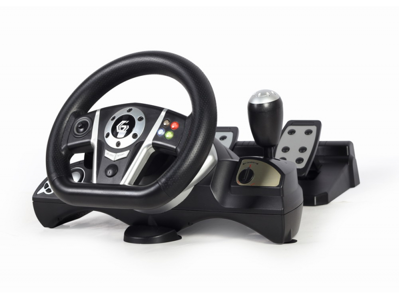 Volante con vibrazione Gembird (PC/PS3/PS4/SWITCH) - STR-M-01