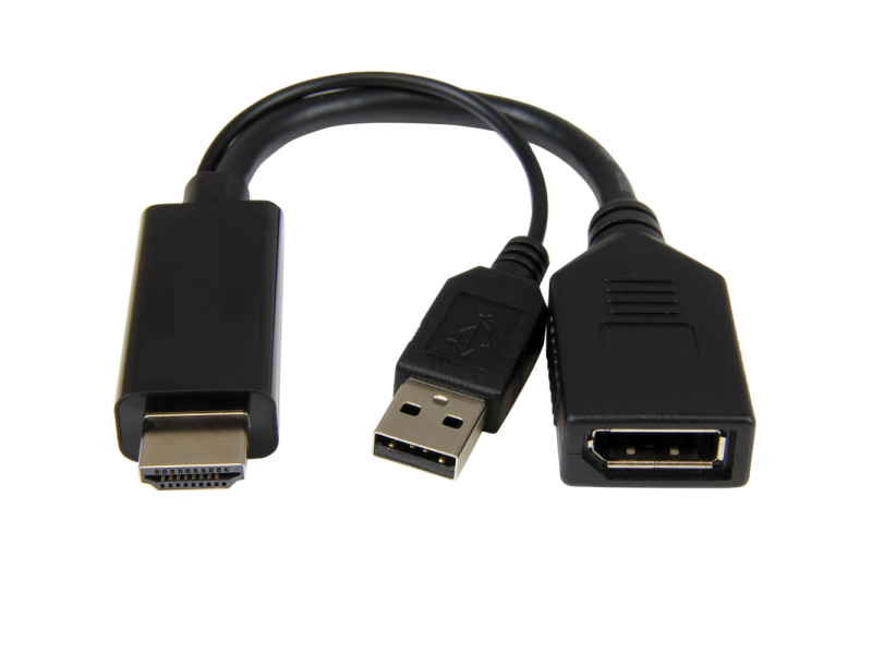 Adattatore CybleXpert Active 4K da HDMI a DisplayPort, nero - A-HDMIM-DPF-01