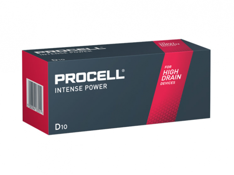 Batteria Duracell PROCELL Intense Mono, D, LR20, 1.5V (confezione da 10)