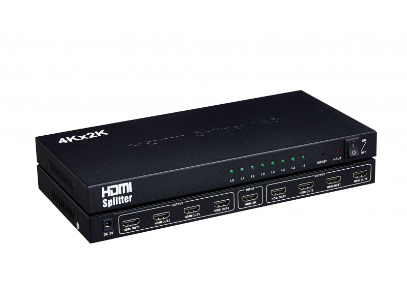 Sdoppiatore HDMI 4Kx2K 3D 1x8