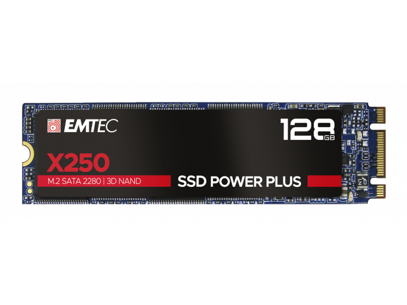 Emtec SSD interno X250 128GB M.2 SATA III 3D NAND 520MB/sec ECSSD128GX250