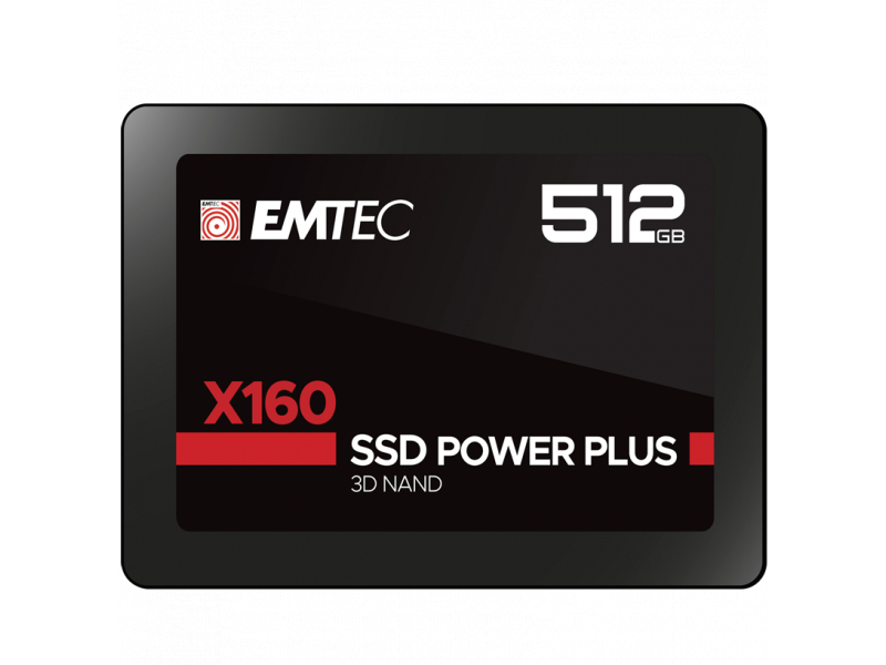 Emtec SSD interno X160 512GB 3D NAND 2.5 SATA III 520MB/s ECSSD512GNX160