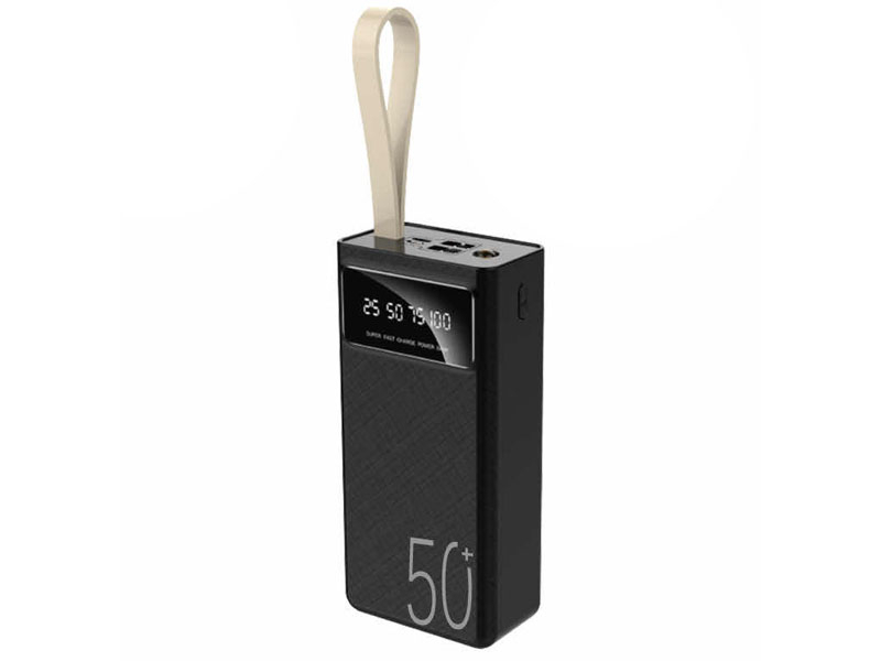 Powerbank 50000 mAh Nero microUSB/USB-C Luce LED (YK-Design YKP-029)