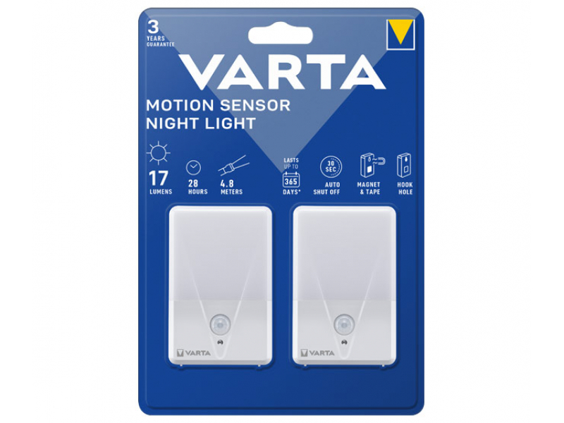 Torcia LED Varta con sensore di movimento confezione da 2 incluse 3 batterie alcaline AAA